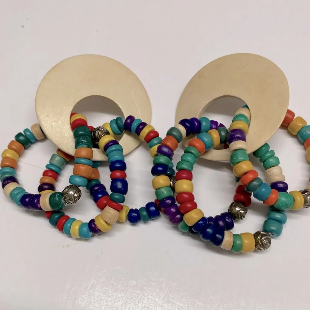 BoHo Earrings Lot of 6 Pairs Fun Colorful Unique Vintage Y2K